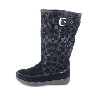 COACH Black Suede Boots Size 7
